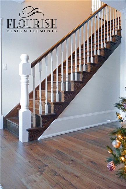 Custom Heritage Newel Post W/Heritage Balusters3