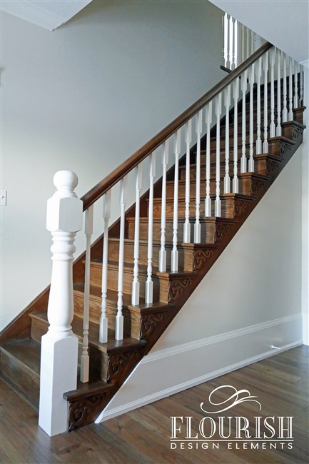Custom Heritage Newel Post W/Heritage Balusters1